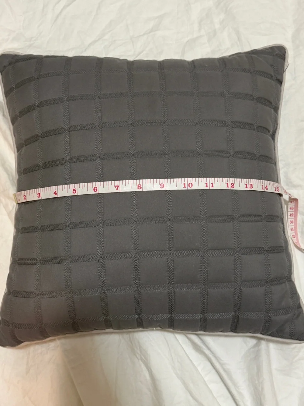 Grey Throw Pillows - Set of 2. Sizes: 16x16 & 19x19